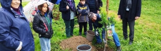 Chaumont le Bois  a relevé le défi « RE » d’Orange et enrichit son verger !